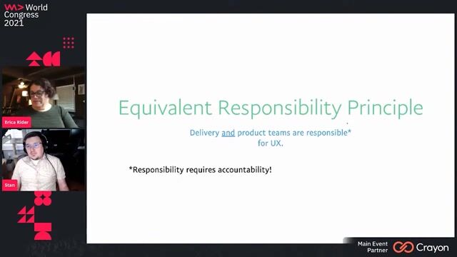 Applying the equivalent responsibility principle for UX