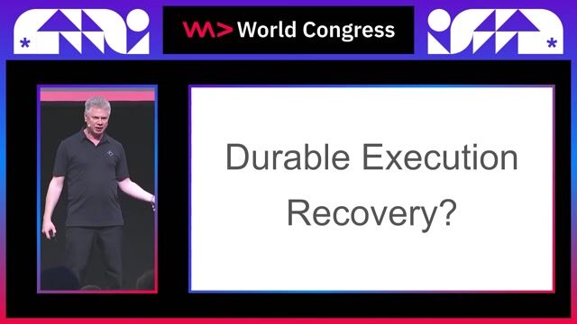 How durable execution is implemented using event sourcing