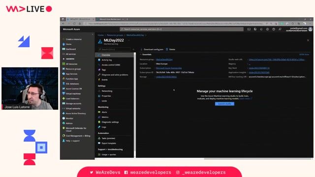 Creating machine learning workspaces in the Azure portal thumbnail