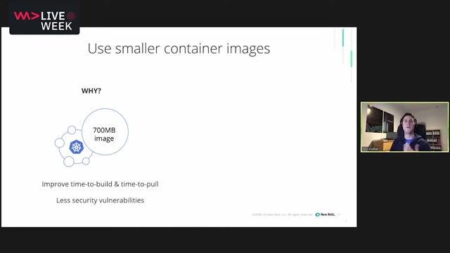 Improving security and performance with small container images