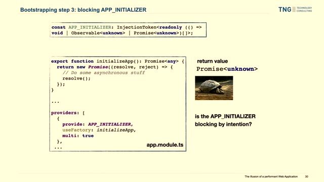 Using non-blocking app initializers in Angular