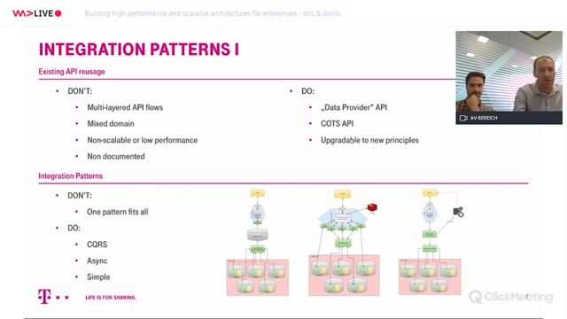 Applying patterns for data replication, caching, and commands