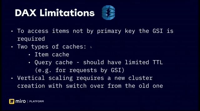 Understanding the limitations of DynamoDB and DAX