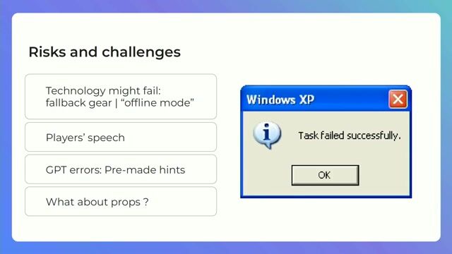 Addressing risks and the challenge of physical props