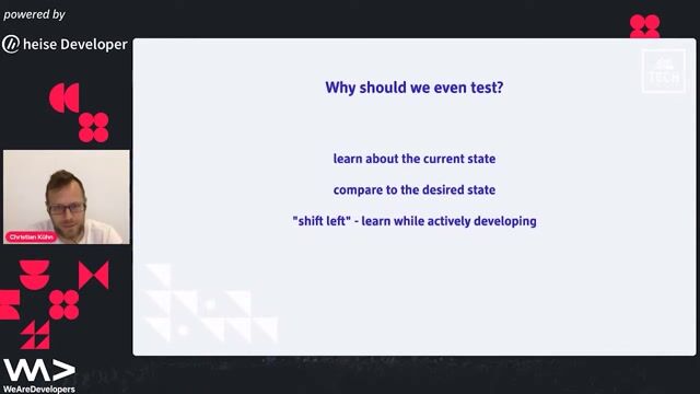 Understanding the purpose of testing and shifting left