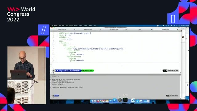Demonstrating Knative's scale-to-zero and scale-up capabilities