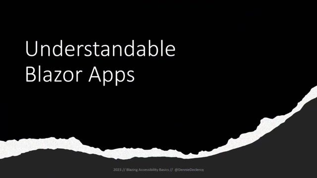Building understandable and robust Blazor applications