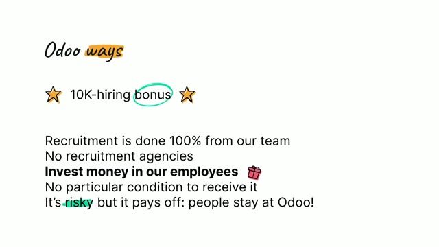 Using a €10K signing bonus to attract talent