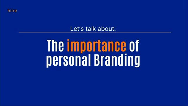 The impact of a personal brand on a Recruiter's career