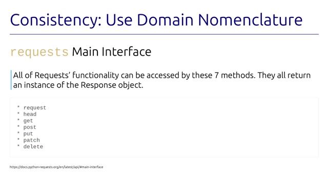 Designing consistent interfaces using domain specific nomenclature thumbnail