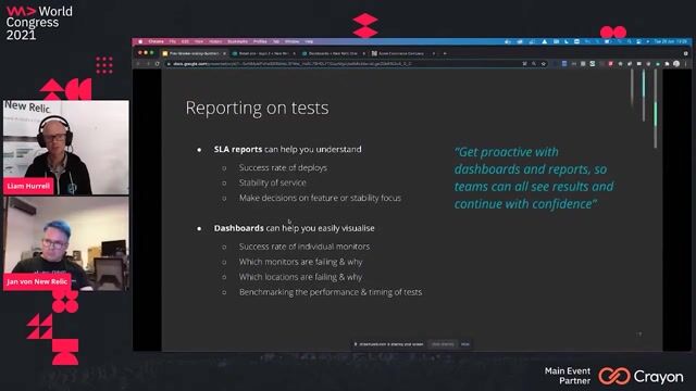 Visualizing test results with dashboards and reports