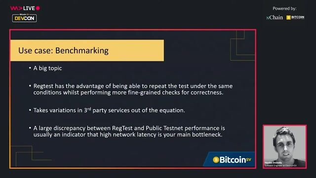 Using a regtest environment for application benchmarking