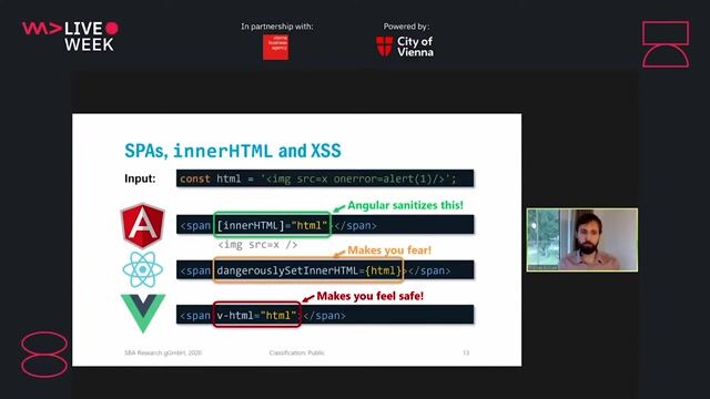 How Angular, React, and Vue handle innerHTML security