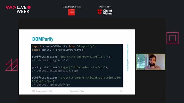 Using DOMPurify for robust HTML sanitization