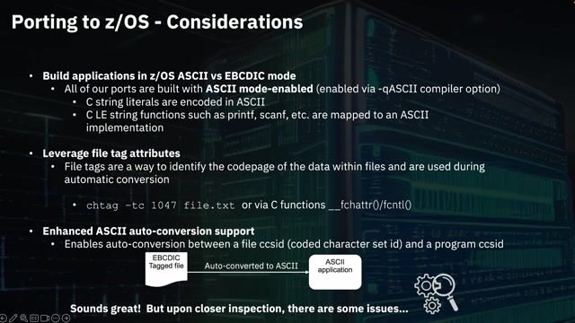 Strategies for handling EBCDIC and ASCII encoding