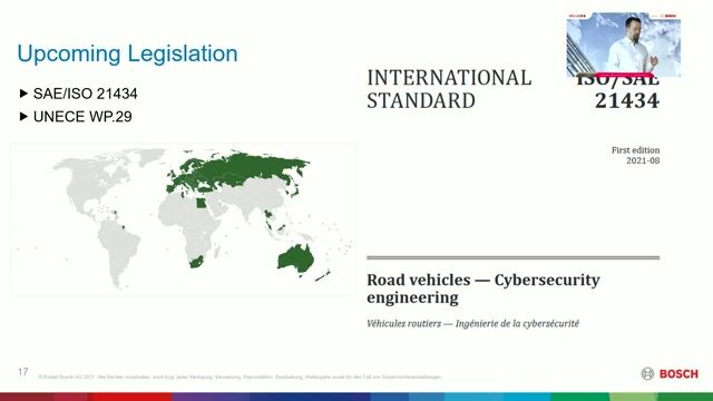 Upcoming legislation and industry security standards
