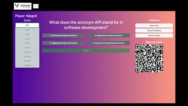 A couple teams up for the final trivia round