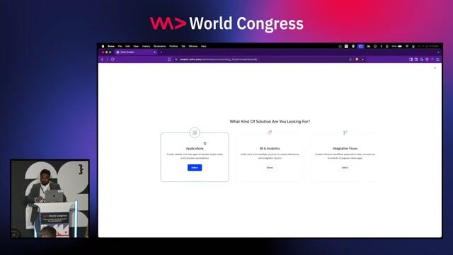 Live demo of building an event app from a prompt