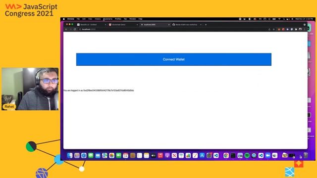 A live demonstration of the wallet sign-in process