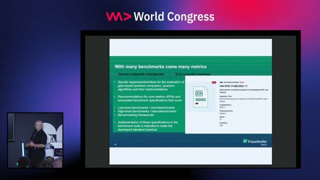 Standardizing quantum benchmarks with the DIN SPEC