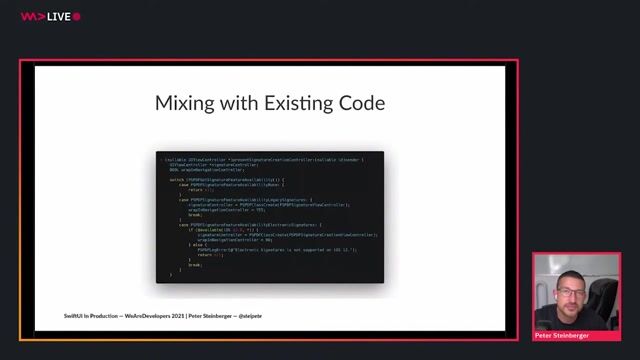 Integrating SwiftUI into an existing Objective-C codebase