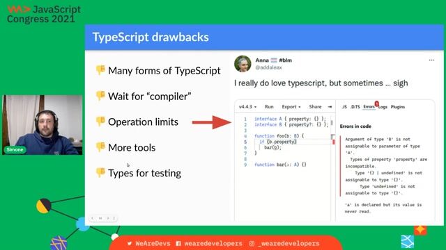 Gaining TypeScript benefits using JSDoc alternatives thumbnail