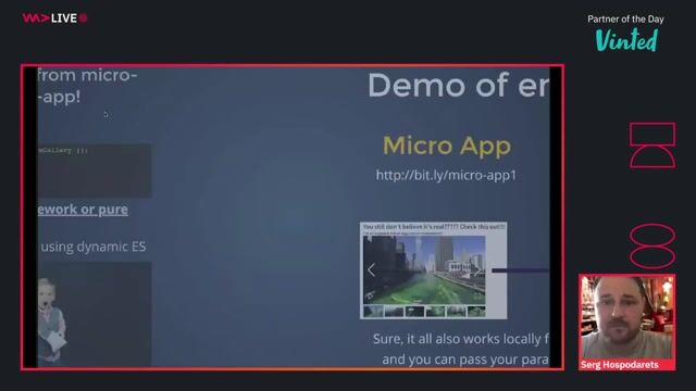 Live demo of a shell app consuming a micro-app