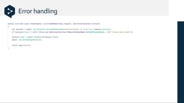 Using the richer error model for detailed error handling
