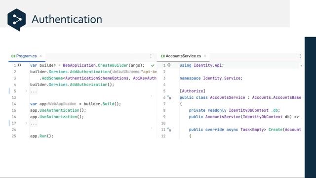 Implementing authentication in gRPC services
