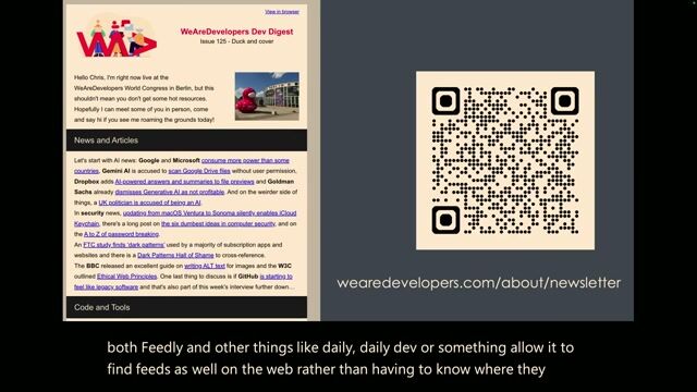 A walkthrough of the Dev Digest newsletter