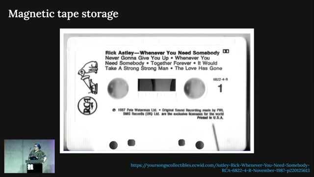 High-density storage with magnetic tapes and hard drives