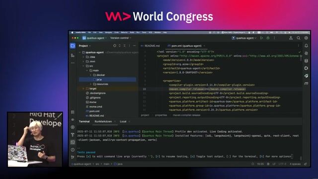 Defining the agent's behavior with a Java interface