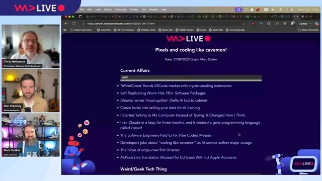 WeAreDevelopers LIVE - Dapr / Pixels and Generative Art / Open Source and Communities / and more thumbnail