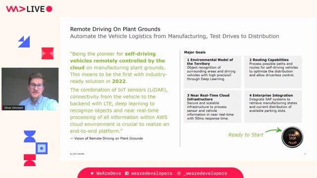 Remote Driving on Plant Grounds with State-of-the-Art Cloud Technologies