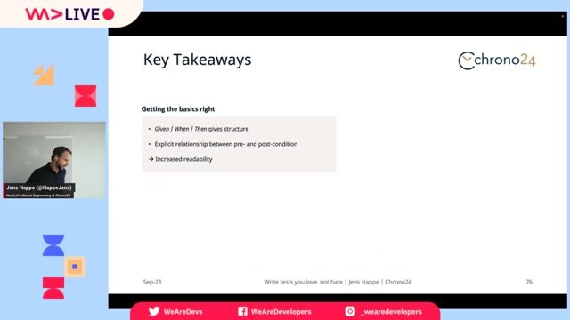 Summary of key principles for better testing