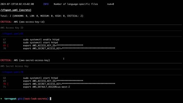 Scanning for vulnerable dependencies and IaC misconfigurations