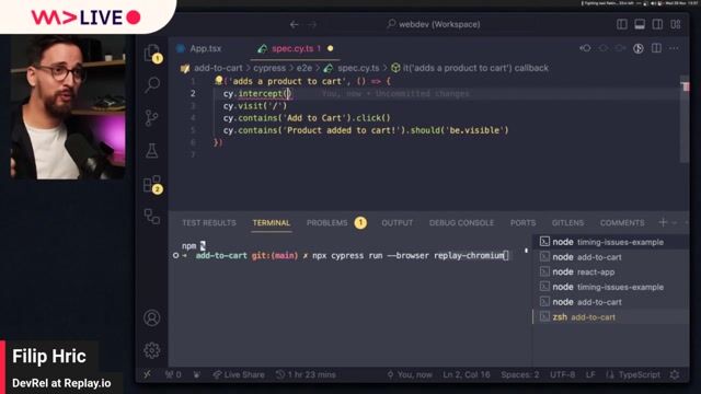 Fixing the application to resolve test flakiness