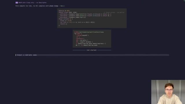 Compiling C to WebAssembly using only Clang