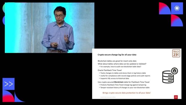 Securing mutable data using a blockchain change log