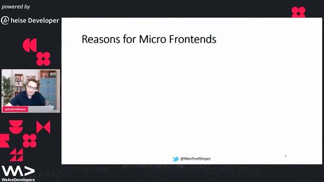 The primary reasons for adopting micro frontends
