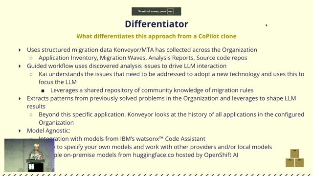 How Konveyor AI differs from GitHub Copilot