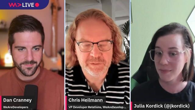 WeAreDevelopers LIVE - the weekly developer show with Chris Heilmann and Daniel Cranney