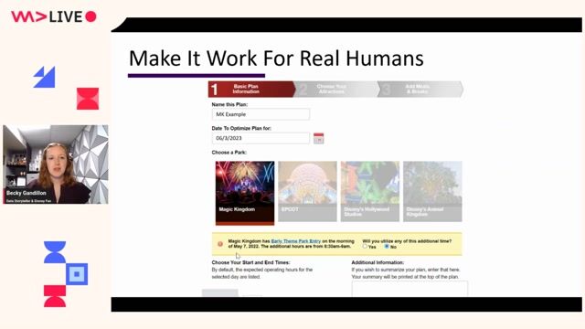 Creating a step-by-step optimized park itinerary