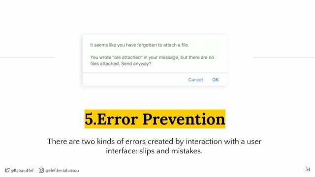Applying the first five usability heuristics