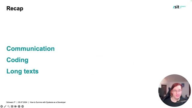 A summary of solutions for developers with dyslexia