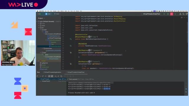 Enabling virtual threads in a Spring Boot application thumbnail