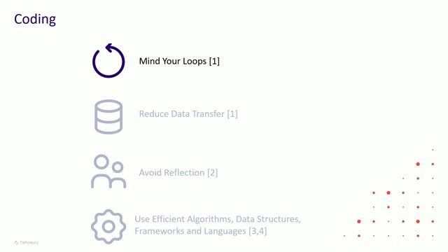 Writing efficient code by optimizing loops and data transfer