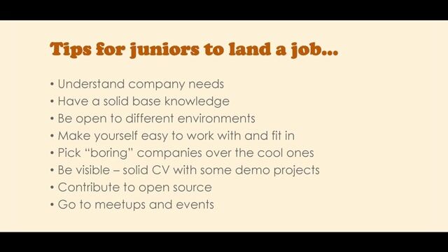 Actionable advice for junior developers to get hired