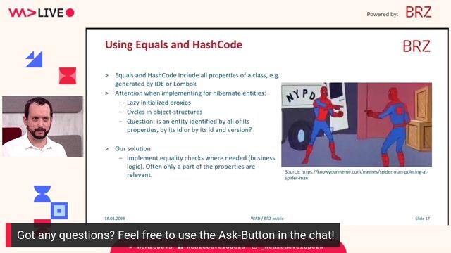 Implementing equals and hashCode for JPA entities