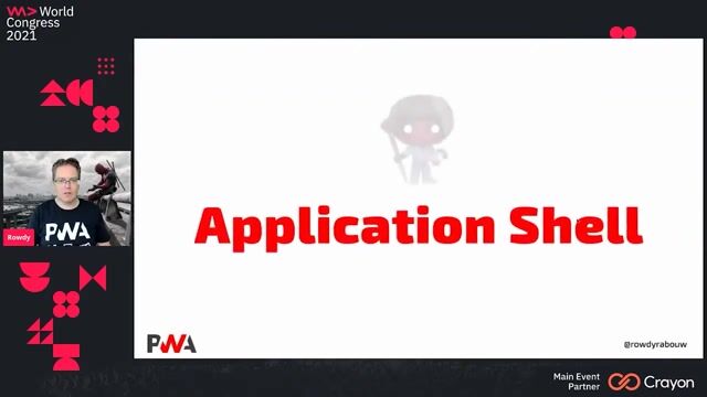 Improving perceived speed with an application shell
